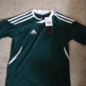 Adidas Boys  Green Sports Shirt Small